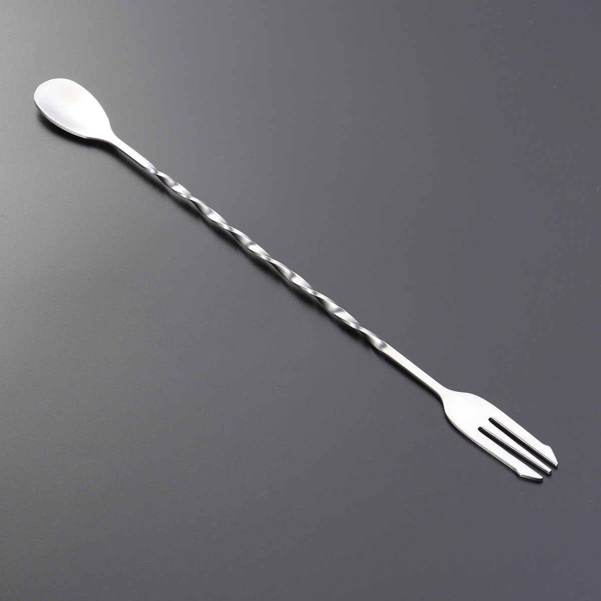 Bar Spoon Twisted - 꼬임이 있는 스푼 겸용 믹싱 포크,