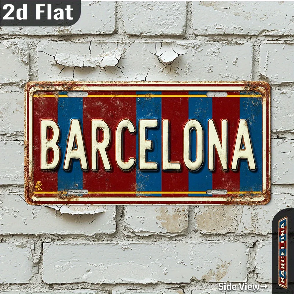 Home Barcelona - 2D 평면 디자인, 빈티지 바르셀로나 금속