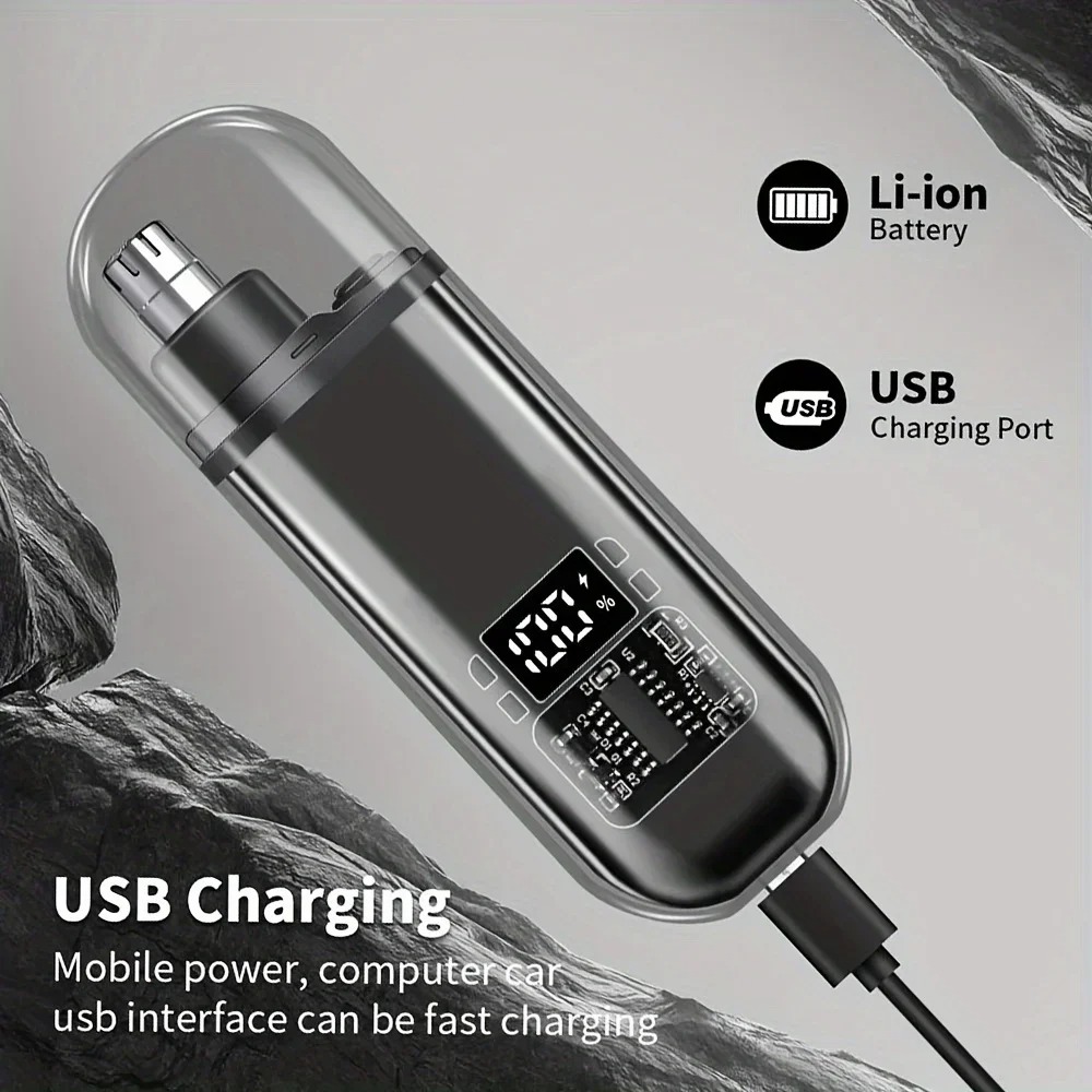 Home Barbershop - 남성용 코 귀털 트리머 USB 고속