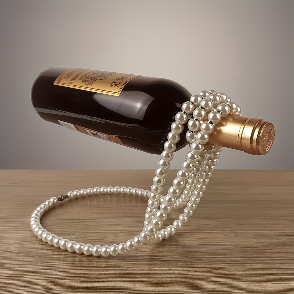 진주 목걸이 모양 무중력 와인 랙, 떠다니는 와인 병  - Home Bar Stand 리뷰 및 가격